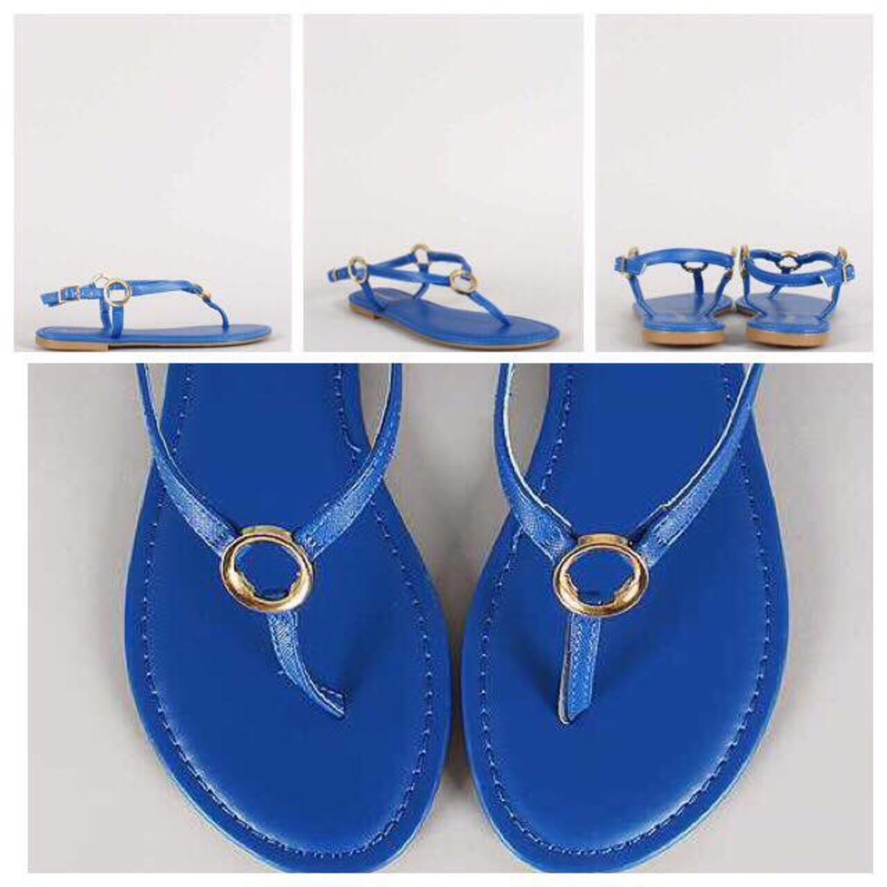 Blue Thong Sandals